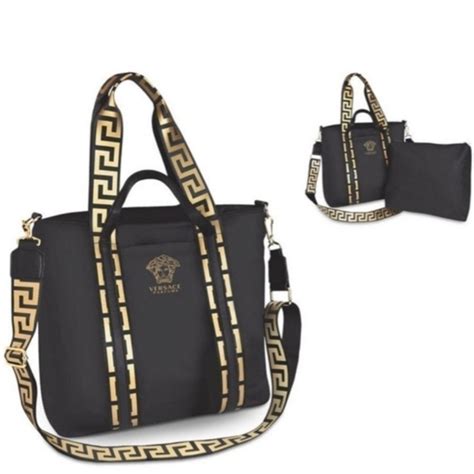 versace black gold bag|versace parfums bag gold.